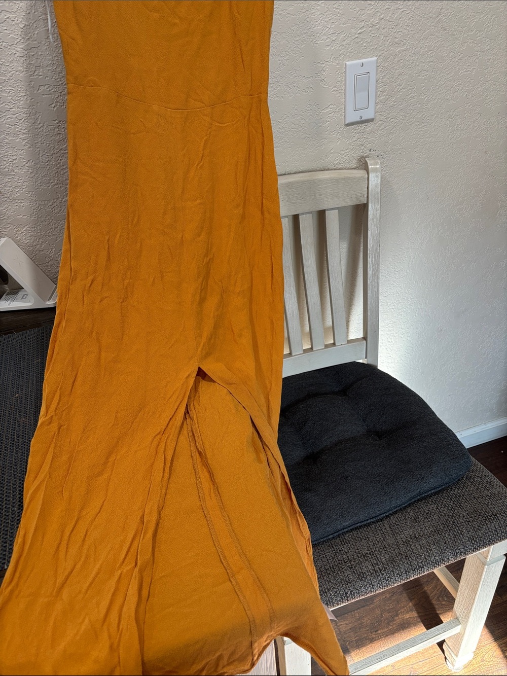 Reformation Mustard Square-Neck Sleeveless Maxi Dress - Picture 3 of 14